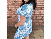 Sterling Kreek Women's Sweet Melodies Floral Dress in blue - women's dress - detail view