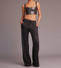 HEROINE SPORT Double Knit Plush Pants in black - women's pants