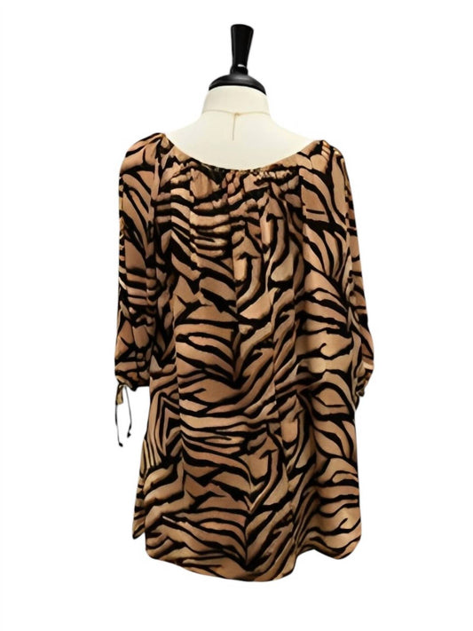 Honeyme - WOMEN'S ANIMAL PRINT BLOUSE