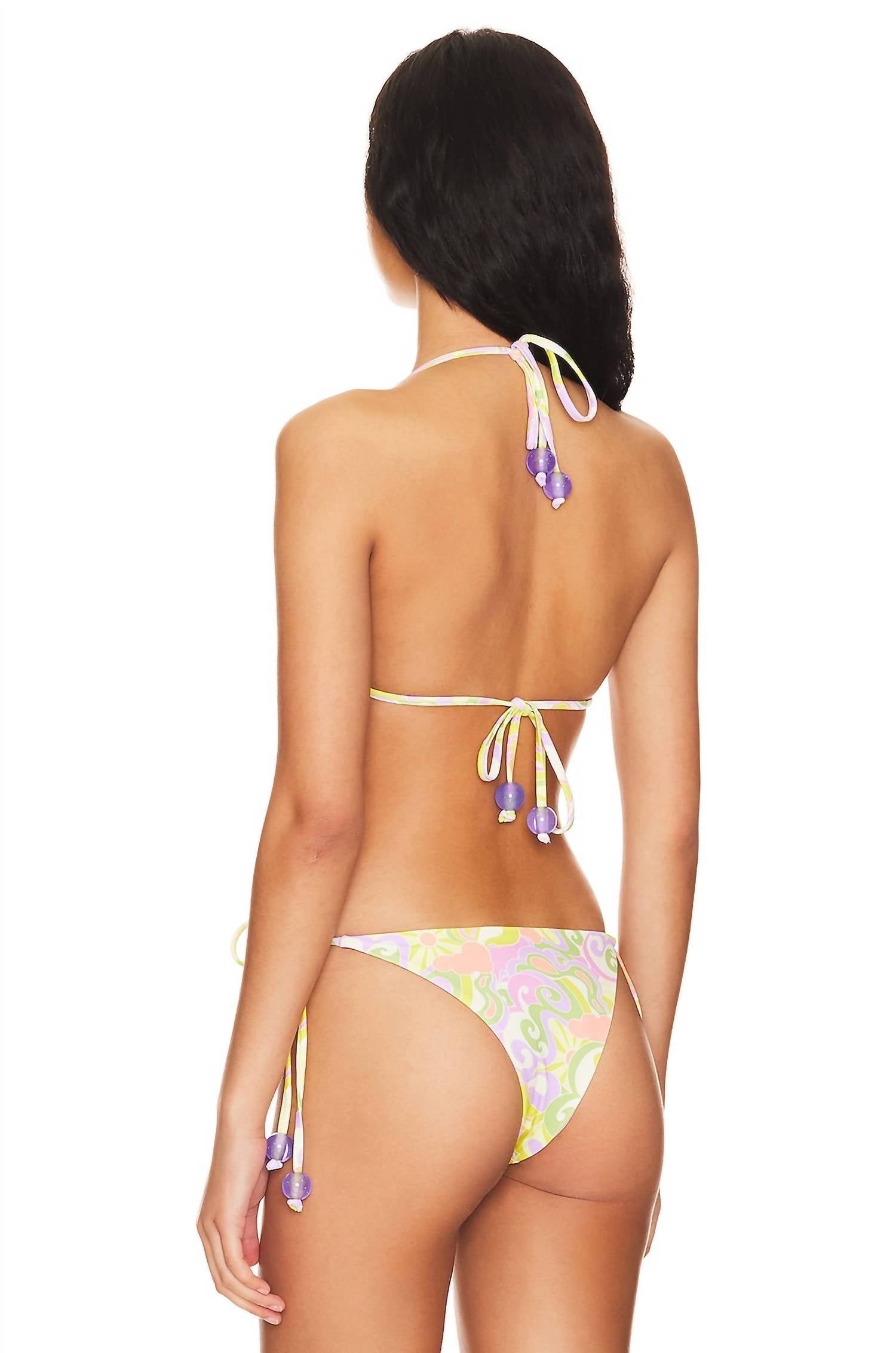 Beach Riot Winona Bikini Top in psychedelic sunshine - women's swimwear - detail view
