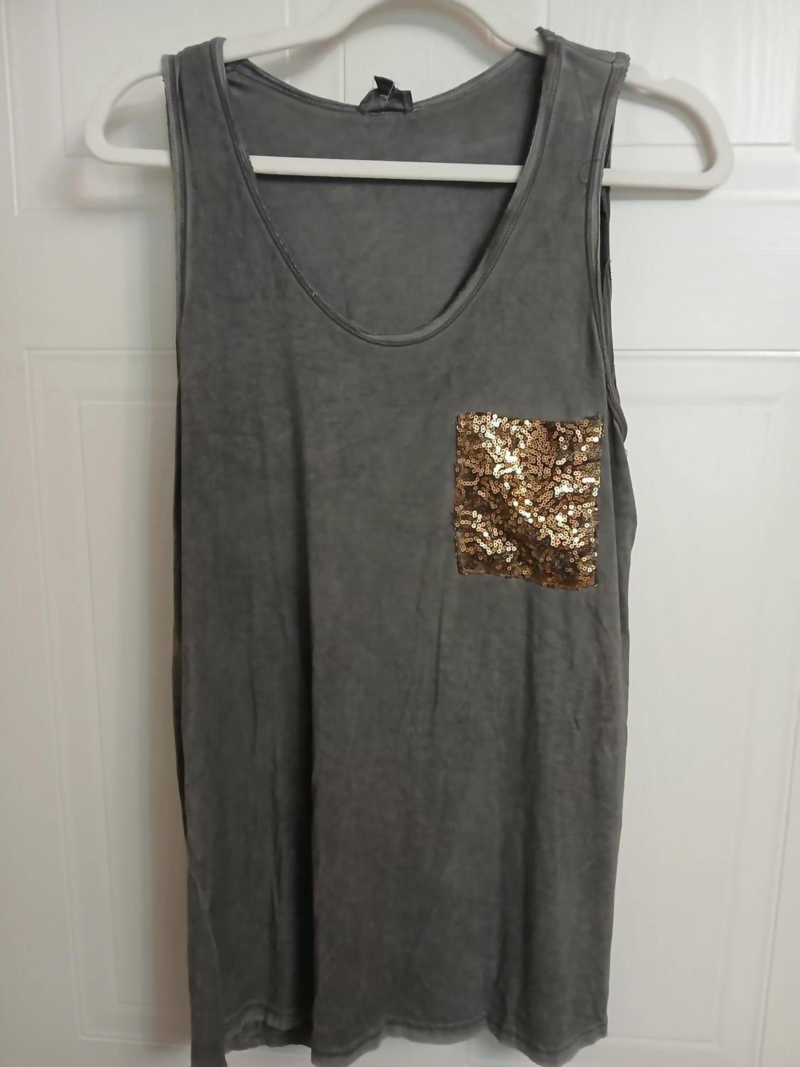Poll - Sequin Pocket Tank Top