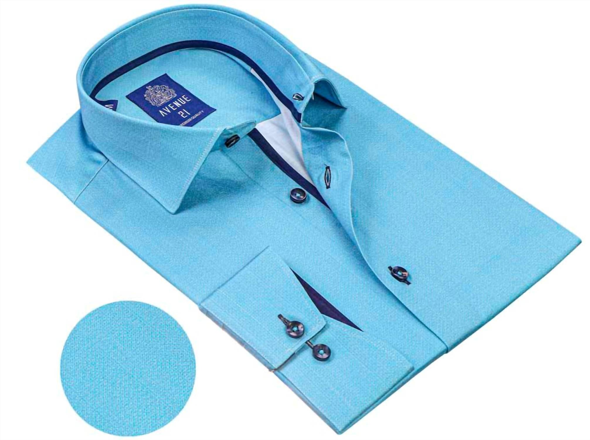Avenue 21 - Men’s European Button-down Long Sleeve Shirt
