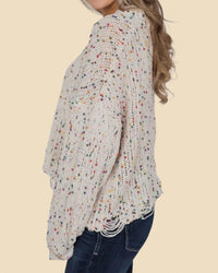 Pol - Distressed Confetti Sweater