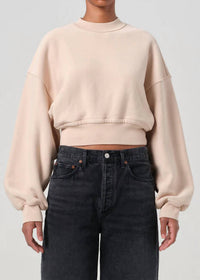 AGOLDE Kit Sweatshirt in wafer - women's sweater