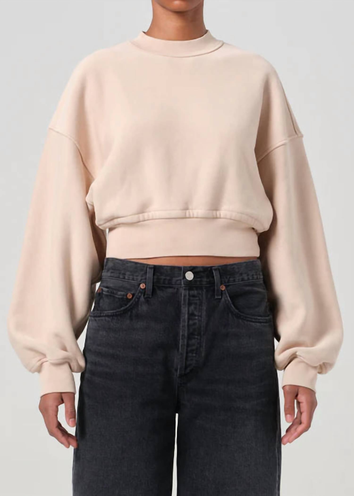 AGOLDE Kit Sweatshirt in wafer - women's sweater