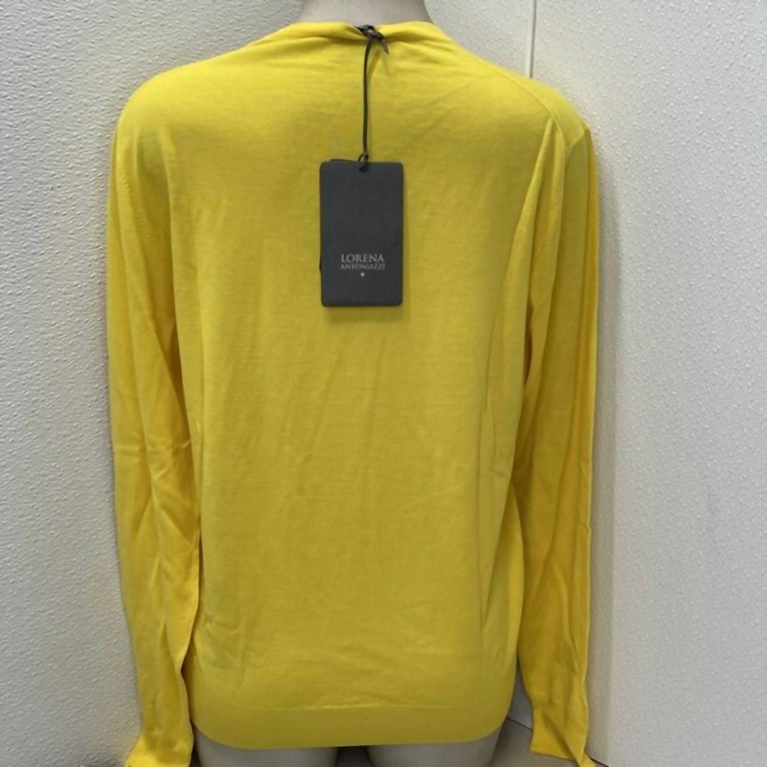 Lorena Antoniazzi Women’s Lightweight Wool Pullover Sweater in yellow - women's sweater - alternate view
