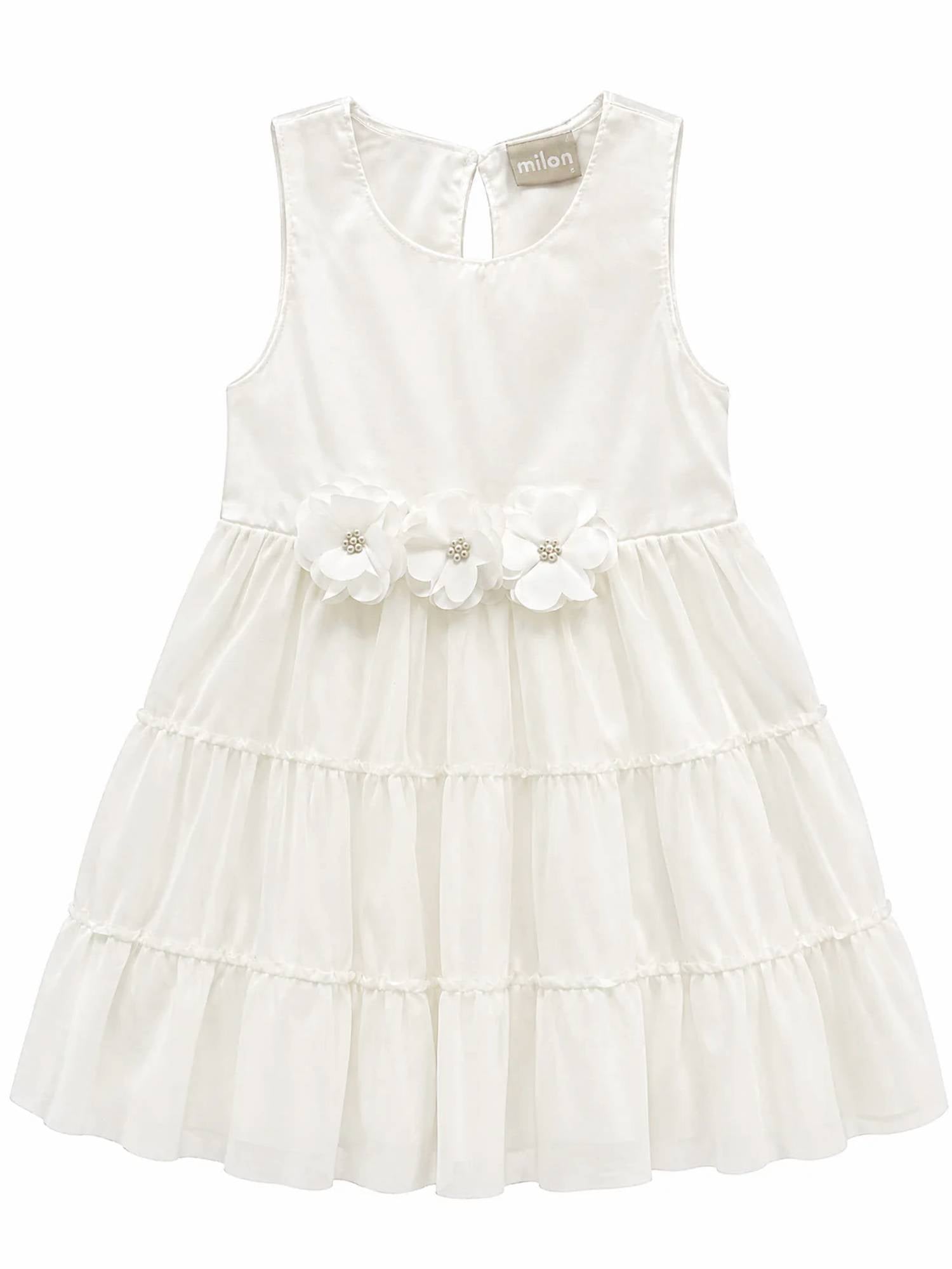 Milon - Sheer Flowers Pearls Dress