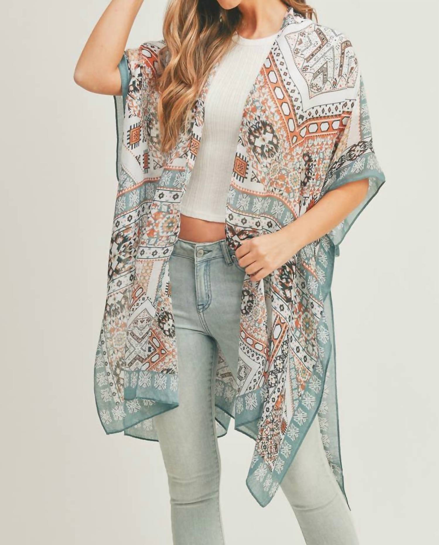 Anarchy Street - Boho Ornate Patchwork Lightweight Kimono Wrap