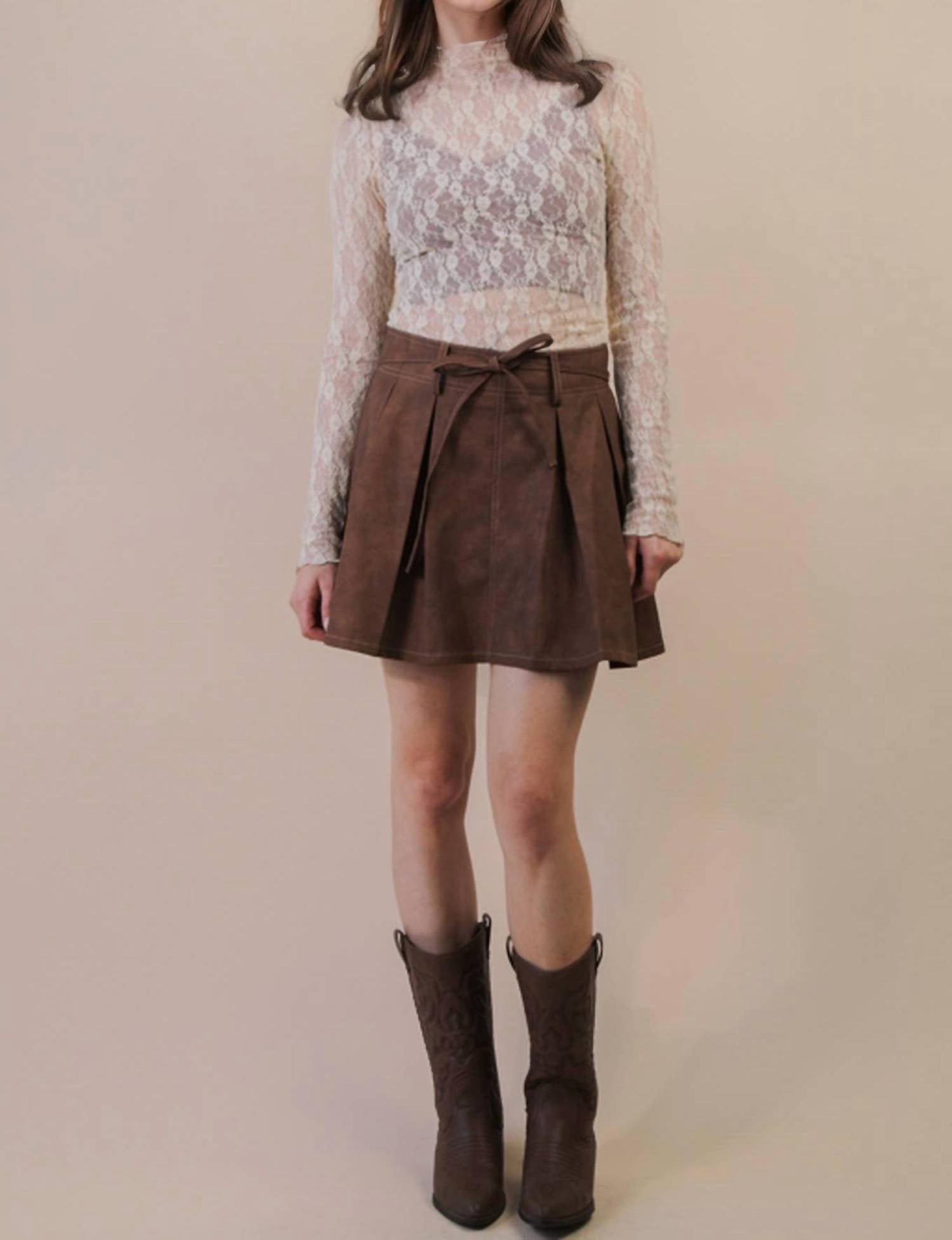 Very J - Mesh Lace Long Sleeve Top