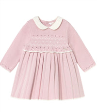 Mayoral Kid's Long Sleeve Knit Dress in crystal pink - kids' dress