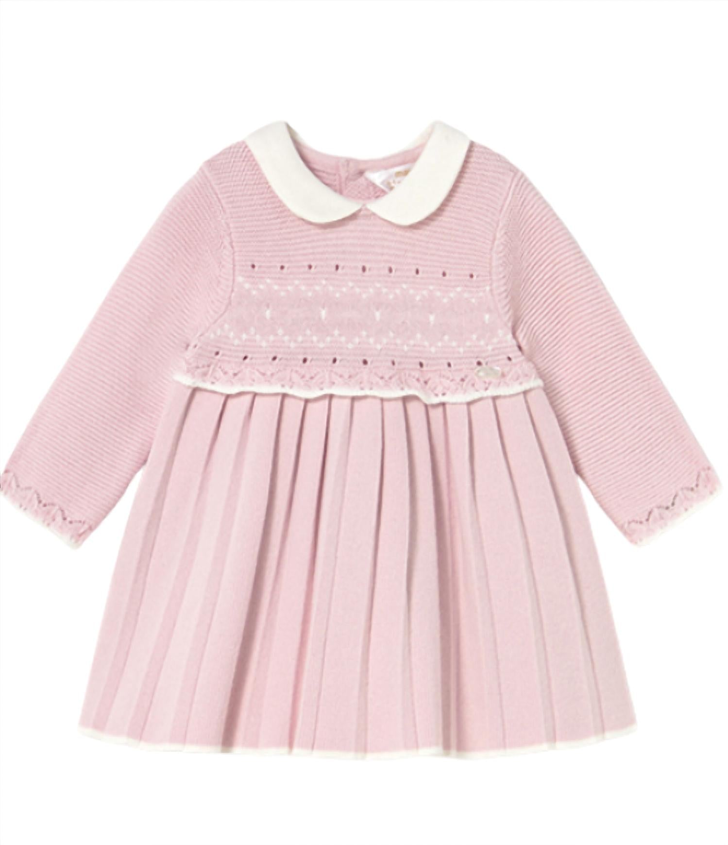 Mayoral Kid's Long Sleeve Knit Dress in crystal pink - kids' dress