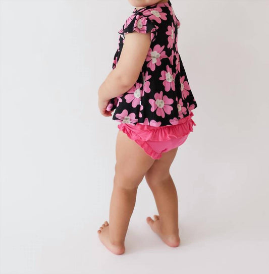 Posh Peanut - Kids Winifred Ruffled Cap Sleeve Basic Peplum Top & Bloomer Set