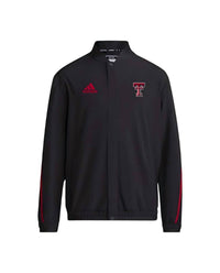adidas Women's Texas Tech Sideline Athletic Full Zip Woven Jacket in black - women's jacket