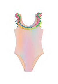 Pq Swim - Girls' Pom Pom One Piece