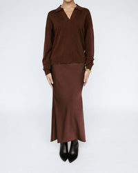 Amanda Maria - Butter Satin Bias Cut Skirt