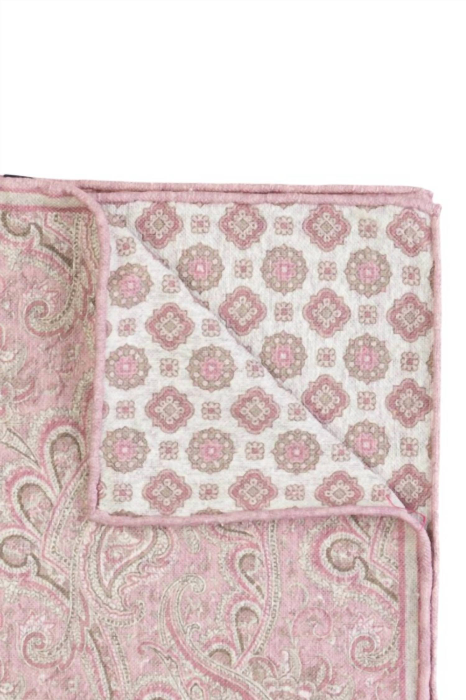 Pacific Silk - Paisley To Medallion Print Hanky Scarf