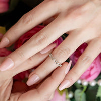Starlette Women's Ivy Stackable Ring in silver - women's jewelry - alternate view