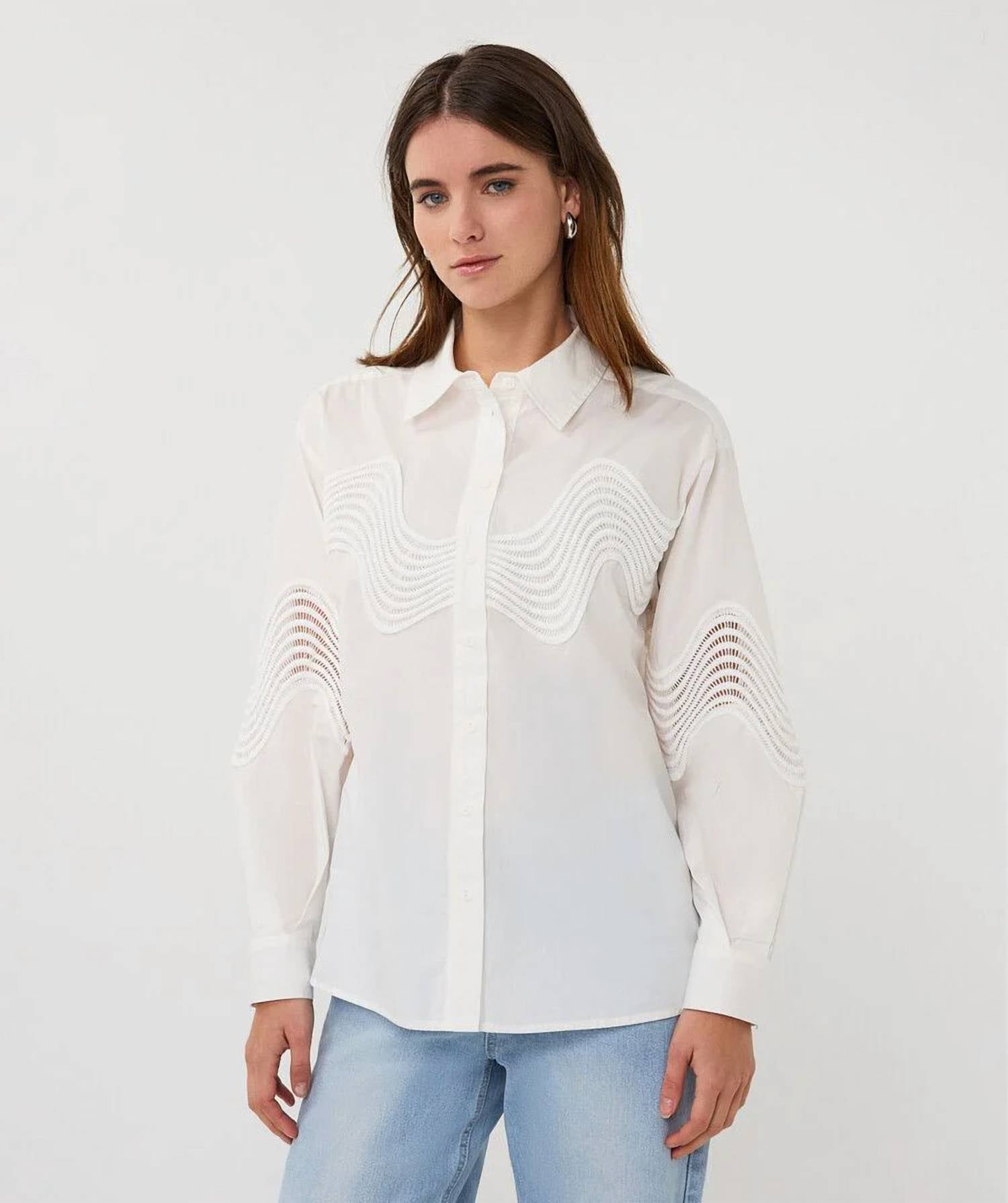 Esqualo - Lill Lace Poplin Blouse