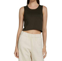 LES TIEN Talya Crop Tank in forest - women's tank top
