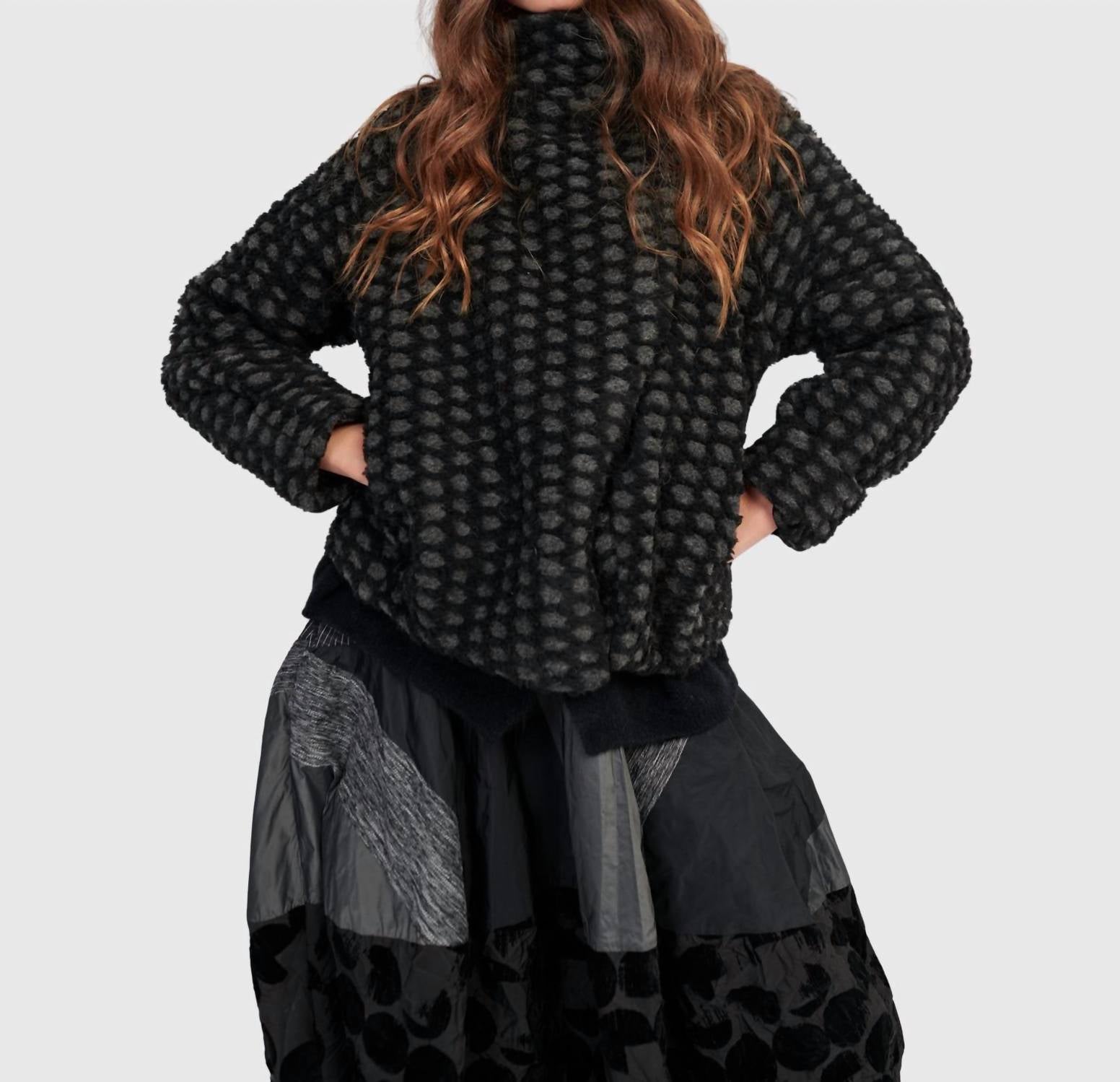 ALEMBIKA Vesper Cozy Moto Jacket in net - women's jacket