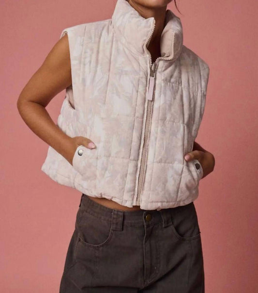 Papermoon - Camo Cropped Puffer Vest