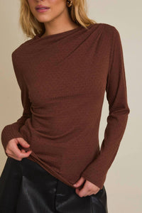 Gilli - Shirred Long Sleeve Top