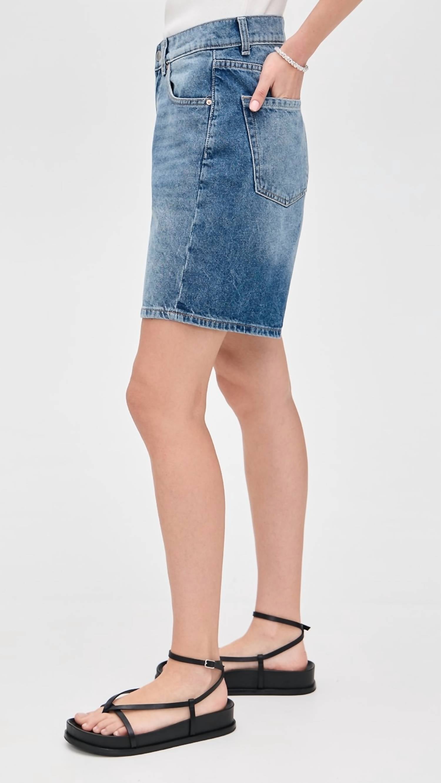 DL1961 - Women's Taylor Ultra High Rise Denim Shorts in north lake - women's shorts - alternate view