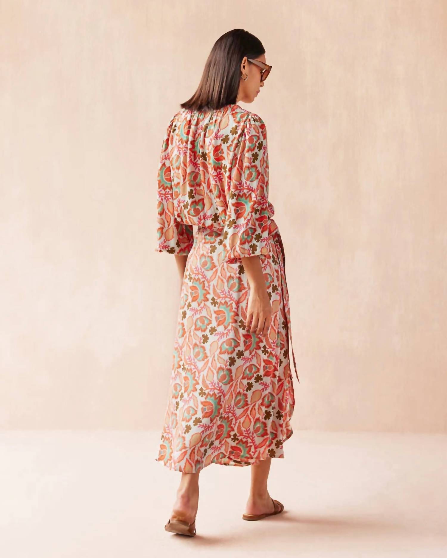 OMIKA Nalini Wrap Skirt in palmera spritz - women's skirt - detail view