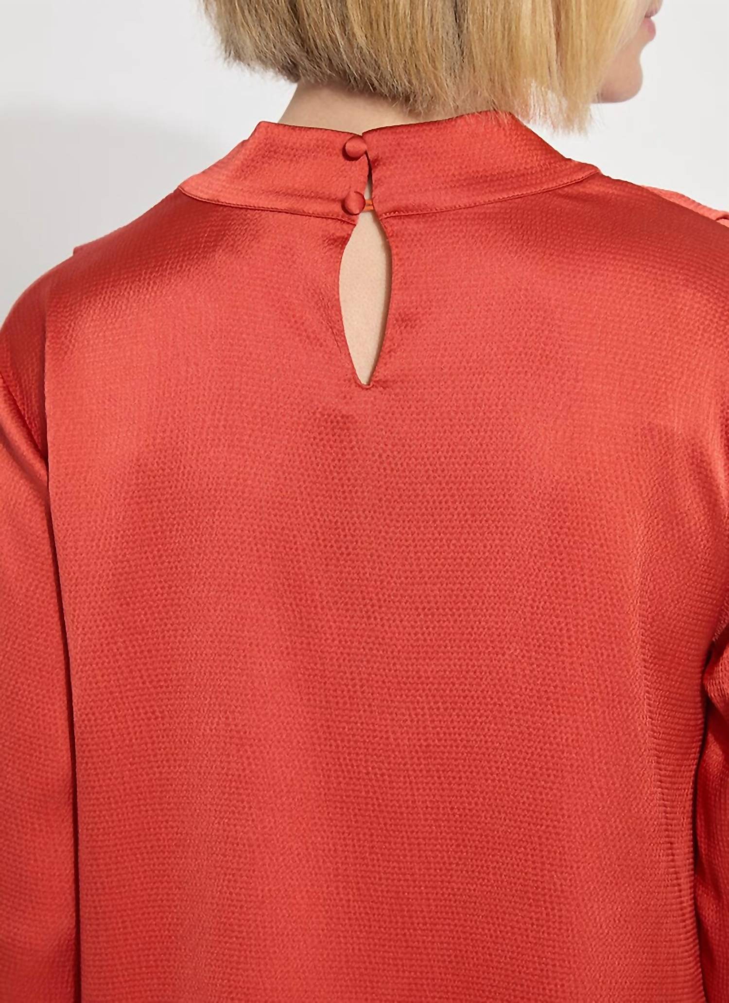 Lysse - Hammered Satin High Cowl Neck Blouse