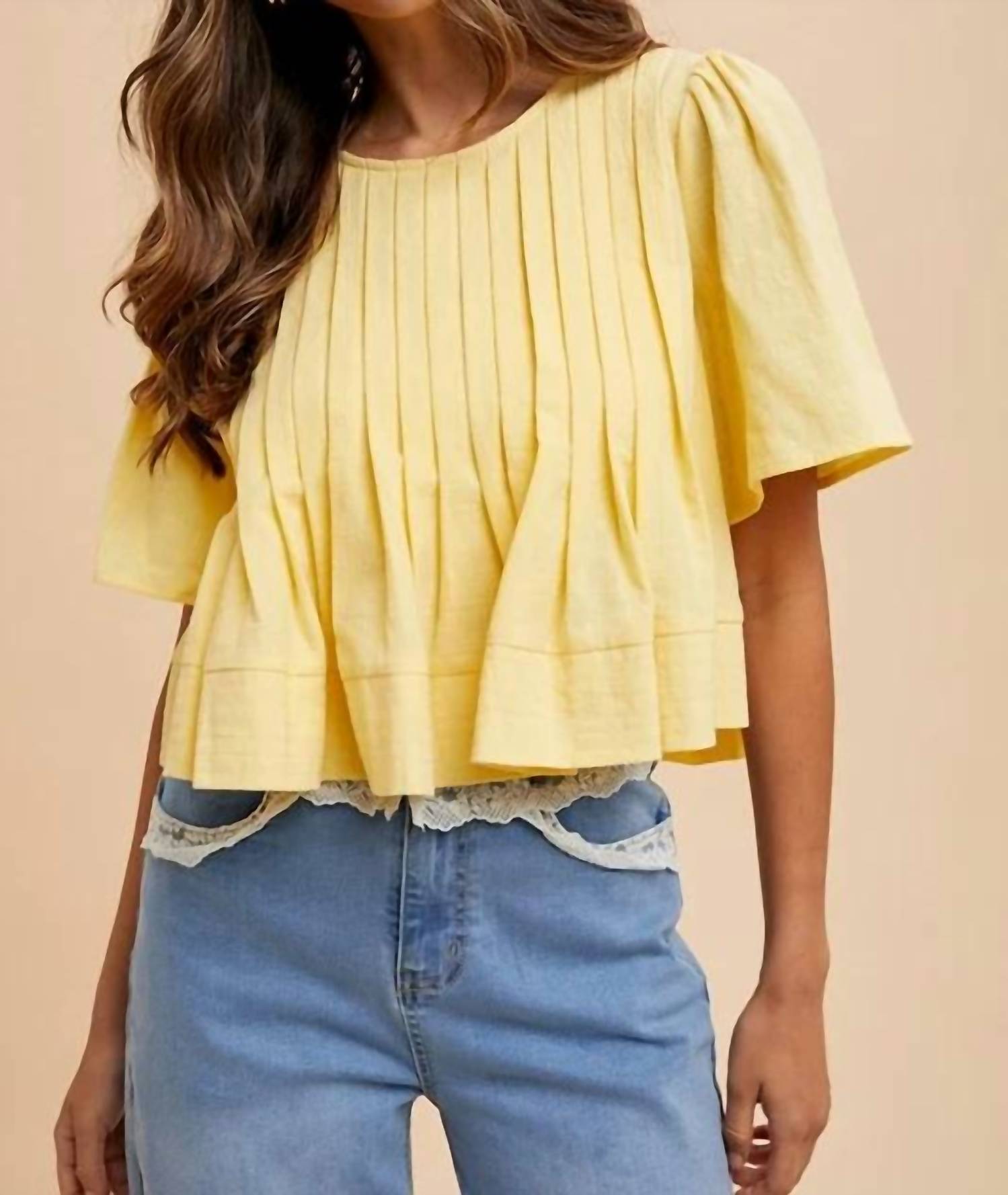 Anniewear - Flutter Sleeve Top