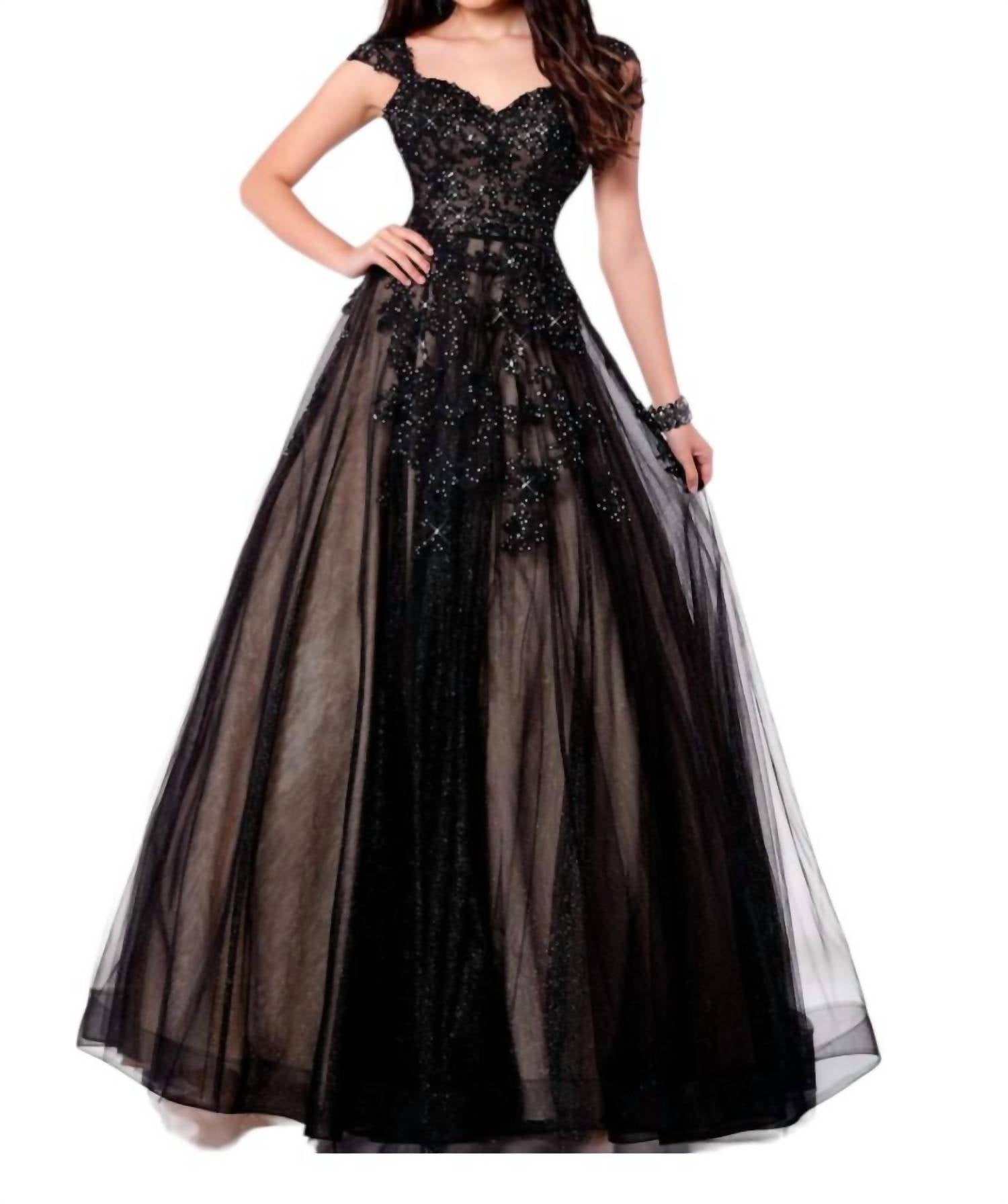 Karishma Creations - Embroidered Glitter Tulle Dress