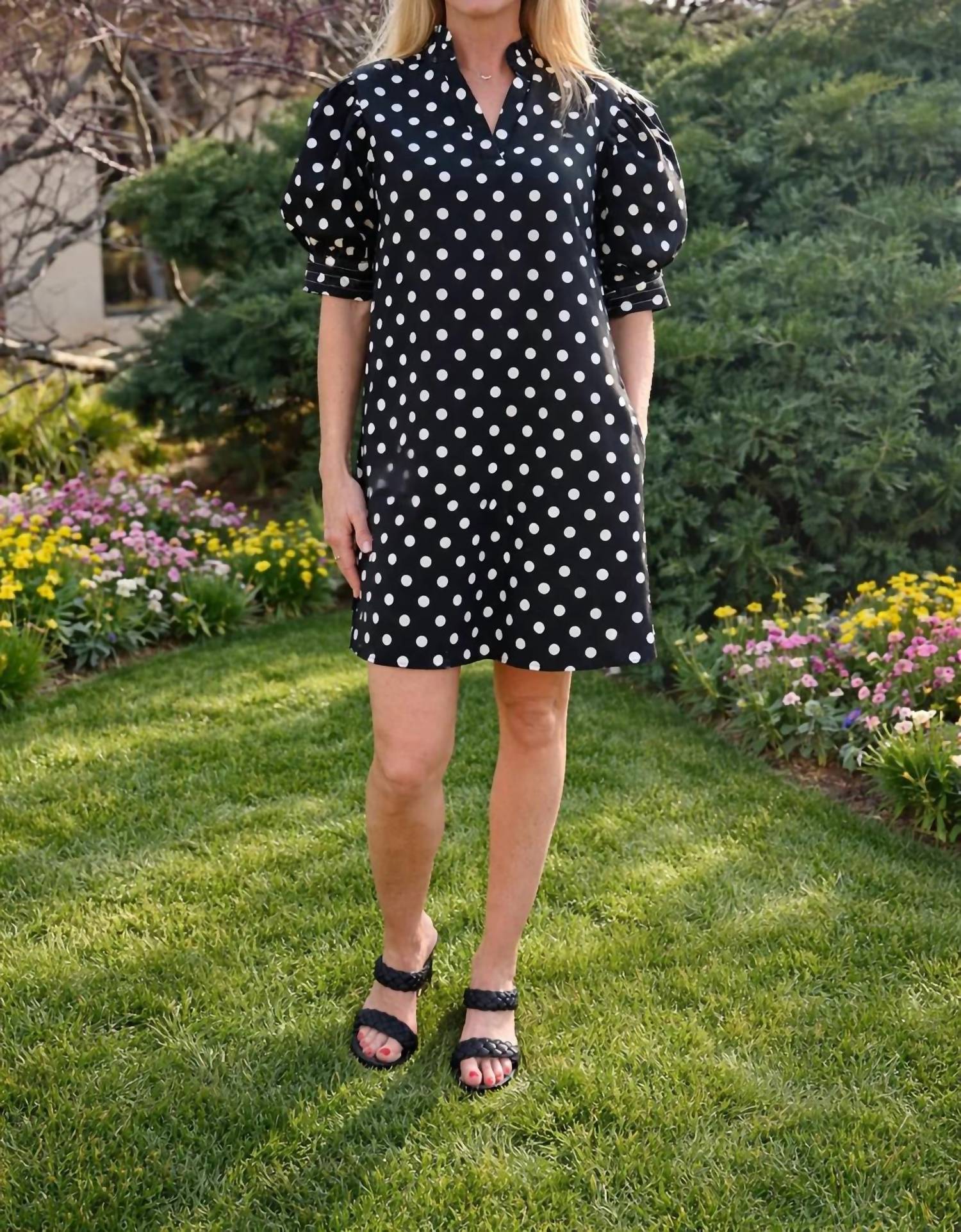 Whimsical Mimsy - Chic Puff Polka Dot Dress