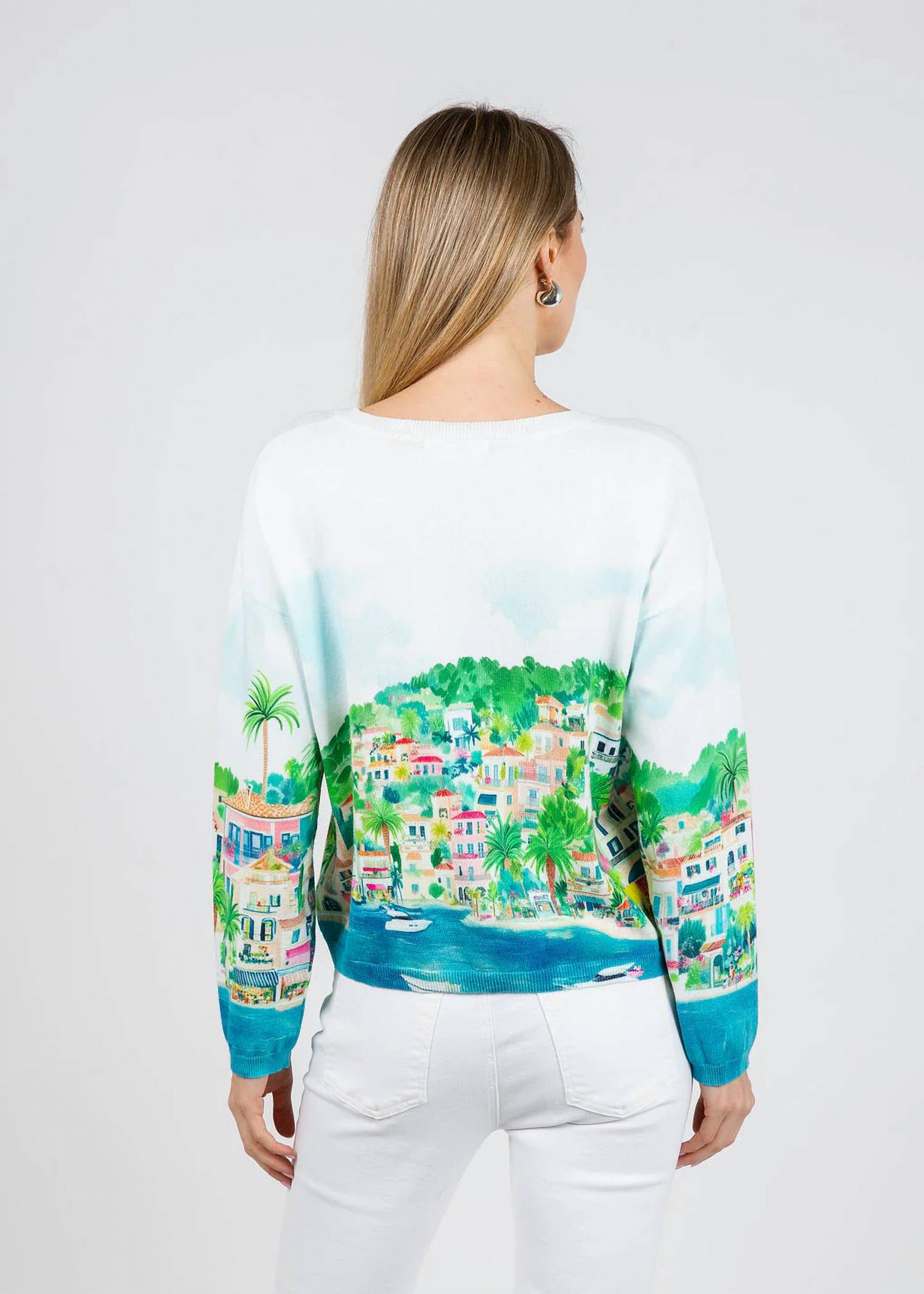 Vilagallo - Long Sleeve V-neck Sweater