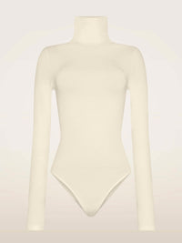 Wolford Colorado String Bodysuit in buttercream - women's shirt - detail view