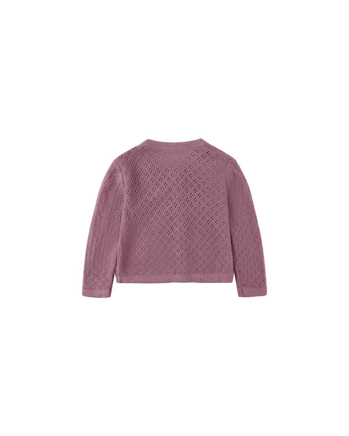 Quincy Mae - Kid's Crew Neck Knit Cardigan