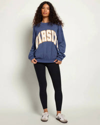 PROJECT SOCIAL T Varsity Sweatshirt Top in starry night - women's top - alternate view