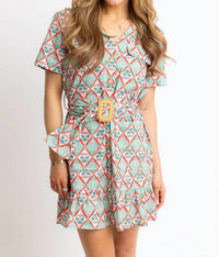 Karlie - Mod Floral Pocket Mini Dress