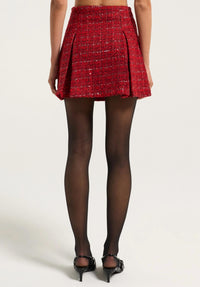 Moon River - Plaid Mini Skirt With Ribbon Detail
