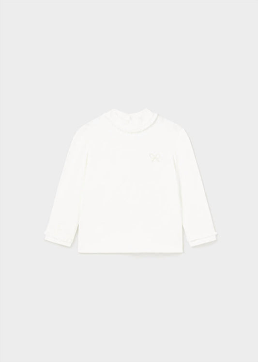 Mayoral - Girls' Ruffle Hem Mockneck Sweater