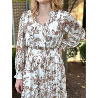 Umgee - Robin Floral Print Midi Dress