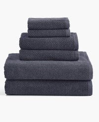 Under The Canopy - Textured Organic Cotton 6-piece Bath Sheet Set