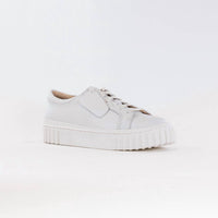 Clarks Women's Mayhill Walk Sneakers in off white leather - women's sneaker