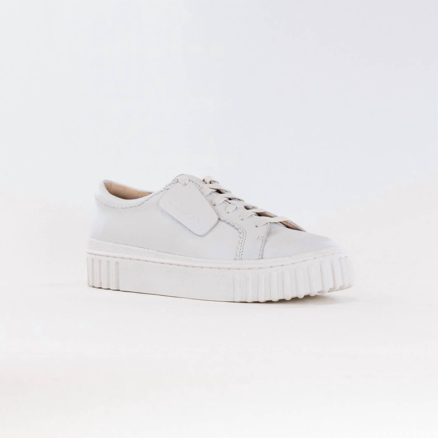 Clarks Women's Mayhill Walk Sneakers in off white leather - women's sneaker