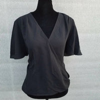Alfani - Women's Short Sleeve V-neck Pleated Top