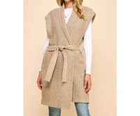 Pinch - Women's Belted Sweater Cardigan