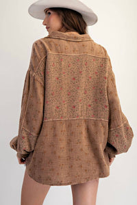 Easel - Floral Gauze Top