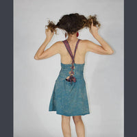 Jayli Amni Blues Mini Dress in teal - women's dress - alternate view