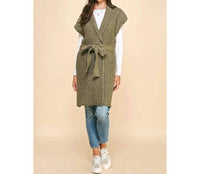 Pinch - Women's Belted Sweater Cardigan