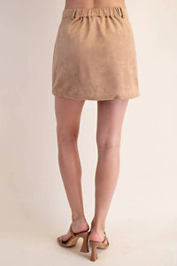 Glam - Lulu Faux Suede Mini Skirt