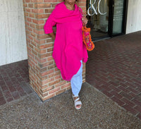 Sea Breeze - Hawaiian Gauze Cowl Neck Tunic Top